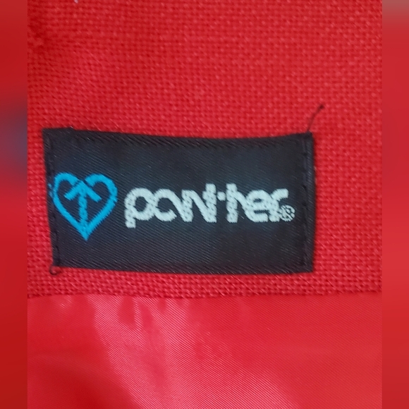 Pantter 2 Piece Red Blazer Jacket & A-Line Midi Skirt Set Skirtsuit Size Medium - Picture 10 of 10